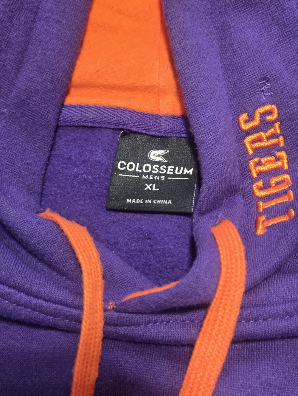 Colosseum Clemson Tigers Pullover Hoodie Sweatshirt Mens XL NCAA - Picture 3 of 6